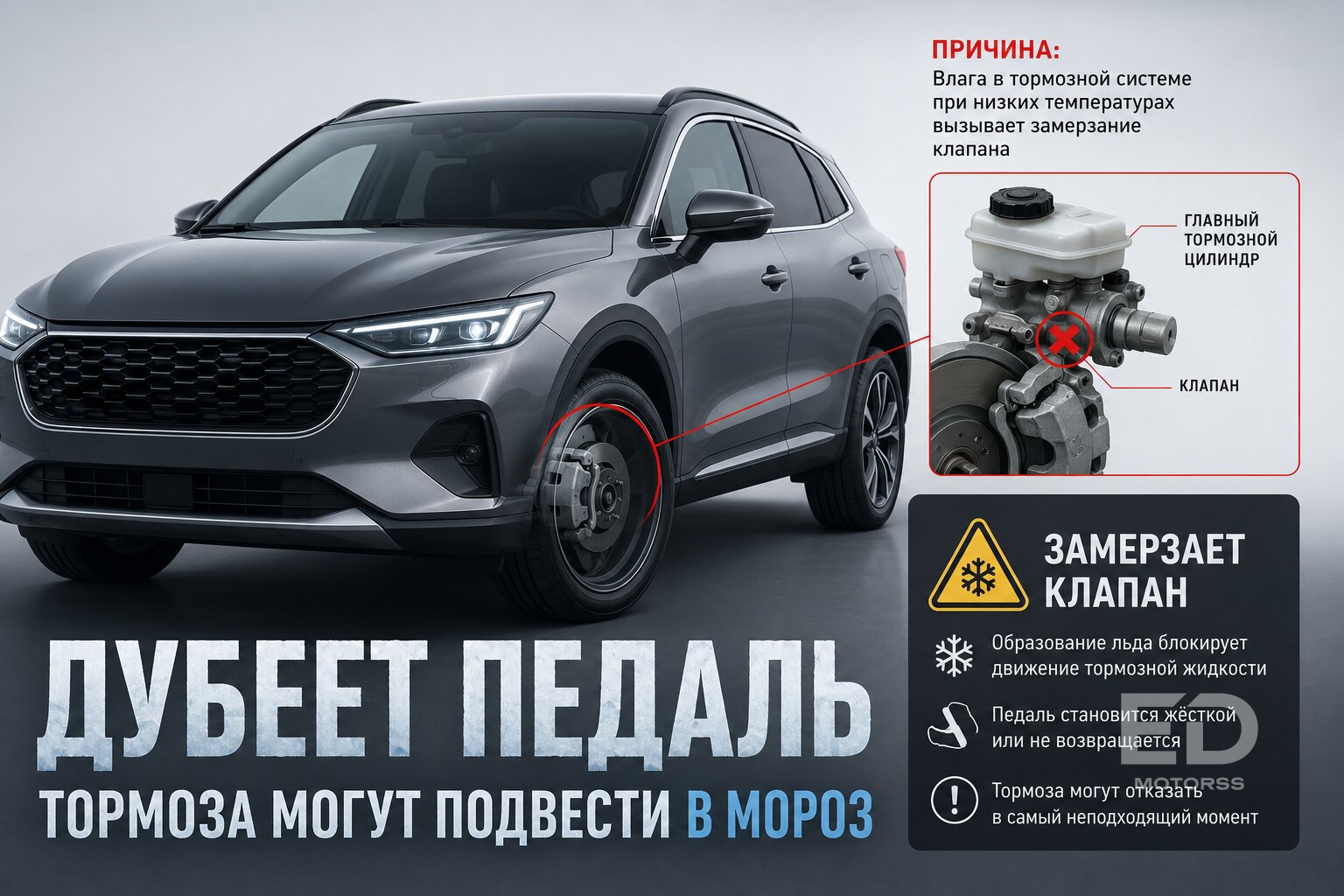Нажали педаль, а она «каменная»: 5 популярных китайских кроссоверов, у которых зимой отказывают тормоза