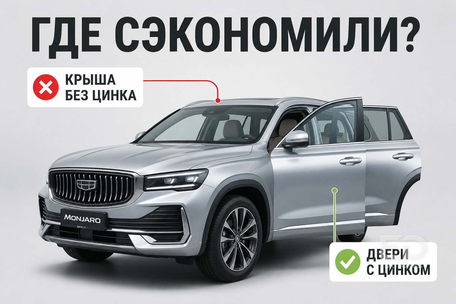 Вся правда об оцинковке Geely Monjaro: шведские технологии или дешевый китайский обман? - фото 2