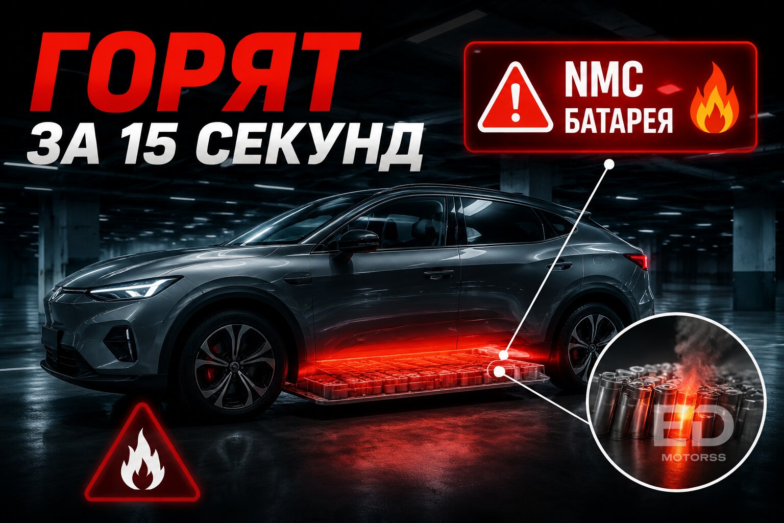 Вспыхнет за секунды: почему в Китае хотят запретить литиевые батареи на парковках