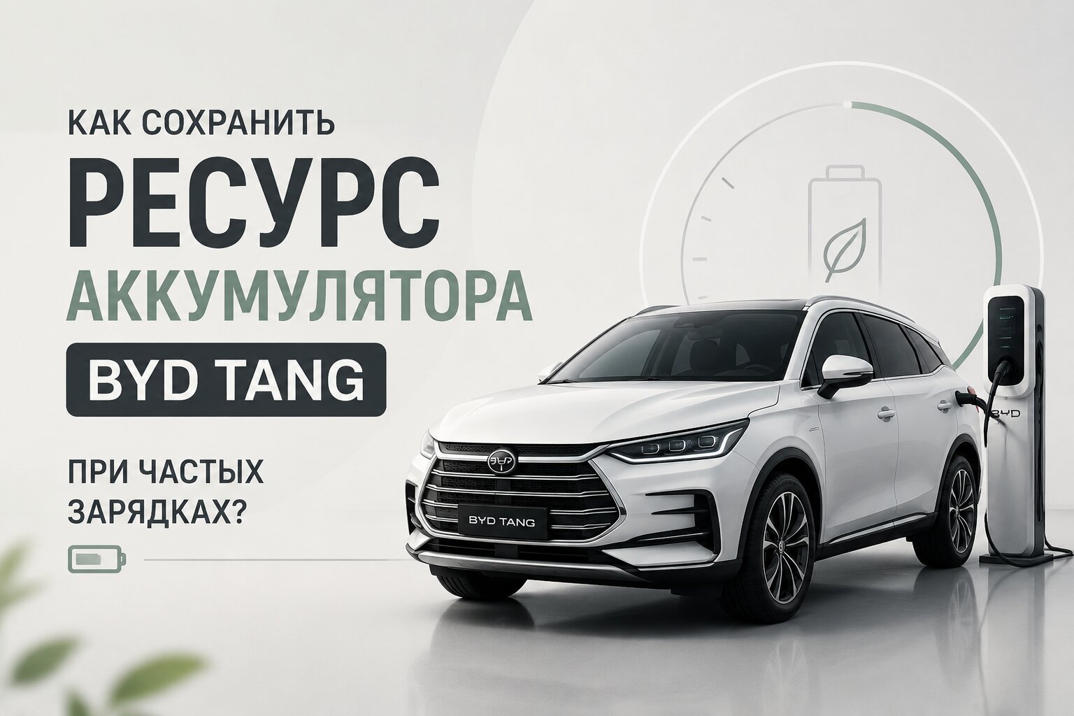 Узнайте, как сохранить ресурс батареи BYD Tang при частых зарядках. Полезные советы по правильной эксплуатации аккумулятора и продлению его срока службы.