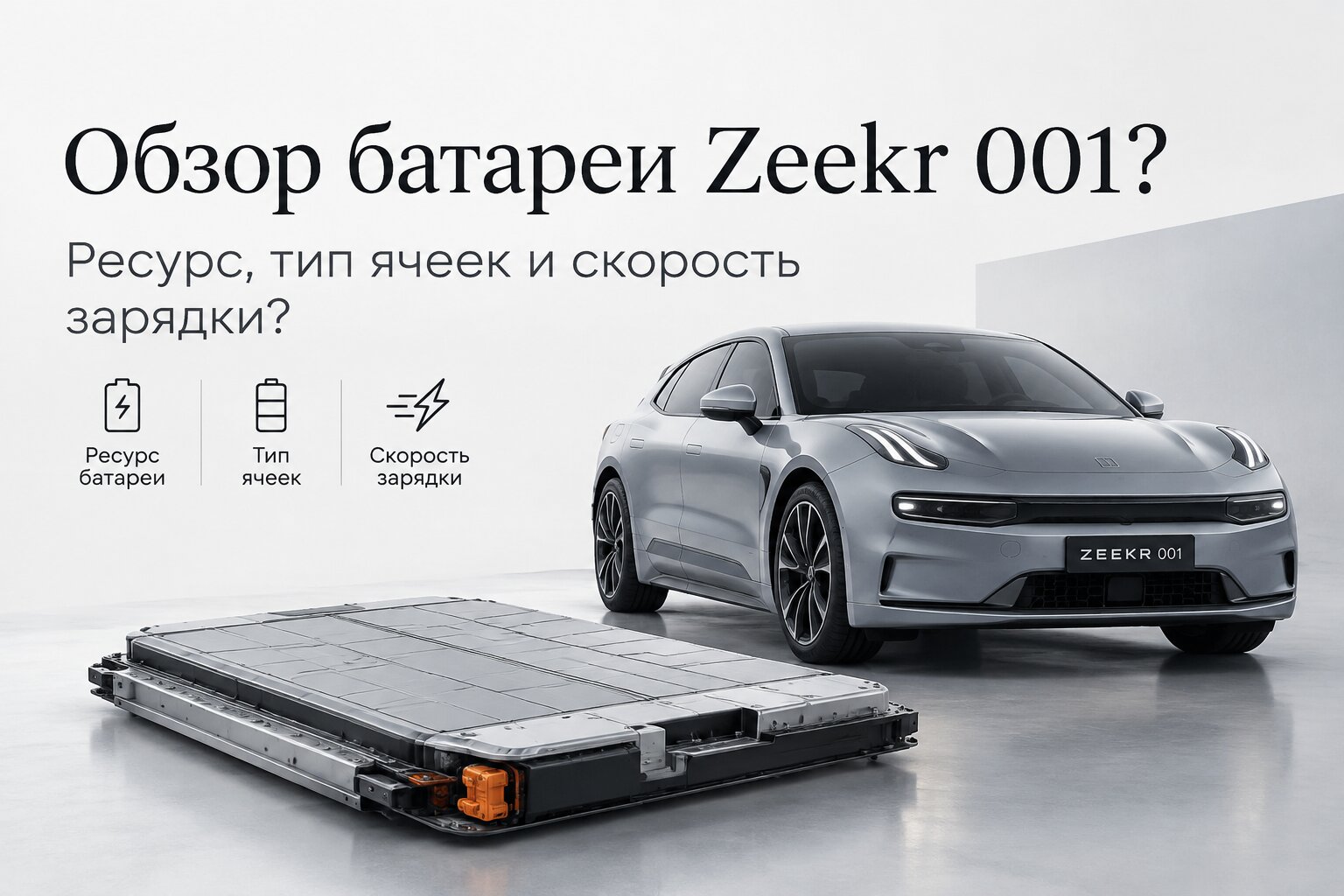 Обзор батареи Zeekr 001: типы ячеек (LFP/NMC), скорость быстрой зарядки и реальный ресурс. Всё о надежности и деградации аккумулятора электромобиля.
