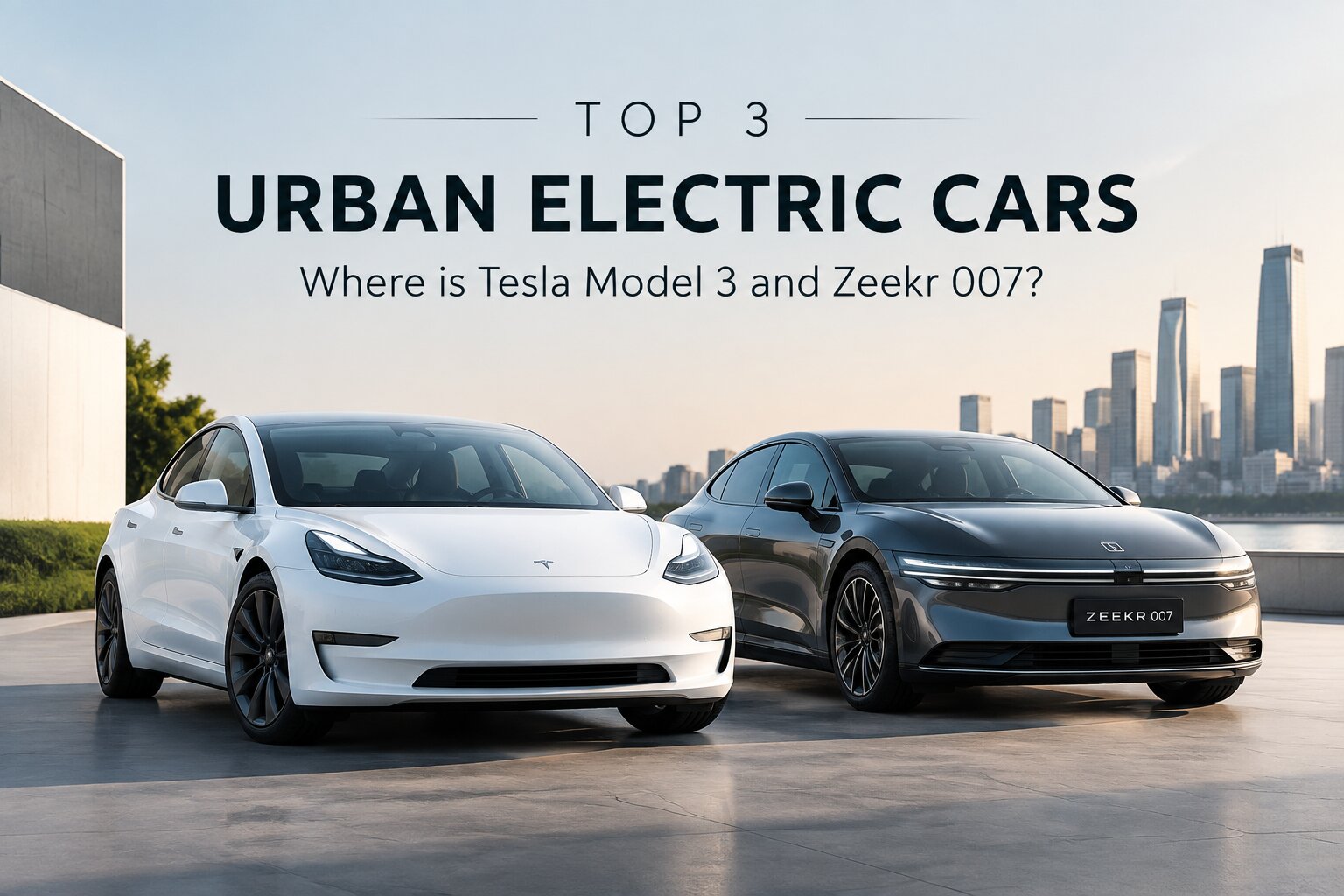 Топ-3 городских электромобиля 2026 года: обзор и сравнение Tesla Model 3, Zeekr 007 и лидеров рынка. Цены, запас хода и технологии для поездок по городу.