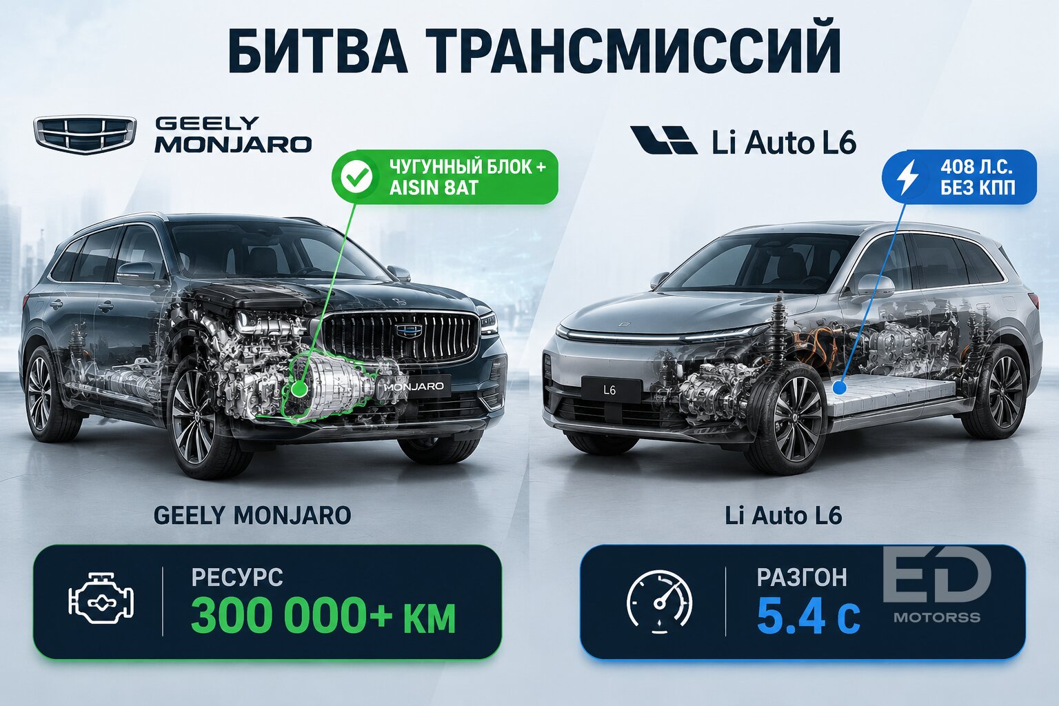 Geely Monjaro против Li Auto L6: какой «китаец» реально стоит своих денег и не рассыплется к 100 000 км