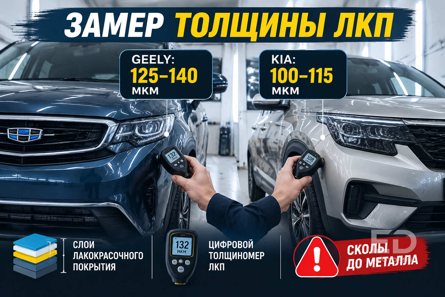 Geely Atlas или Kia Seltos: загнали на подъемник и проверили толщиномером