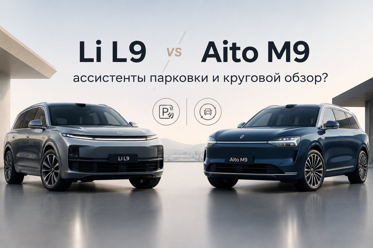 Li L9 против Aito M9: сравнение ассистентов парковки, кругового обзора, камер и автопарковки. Узнайте, какая система удобнее и точнее.