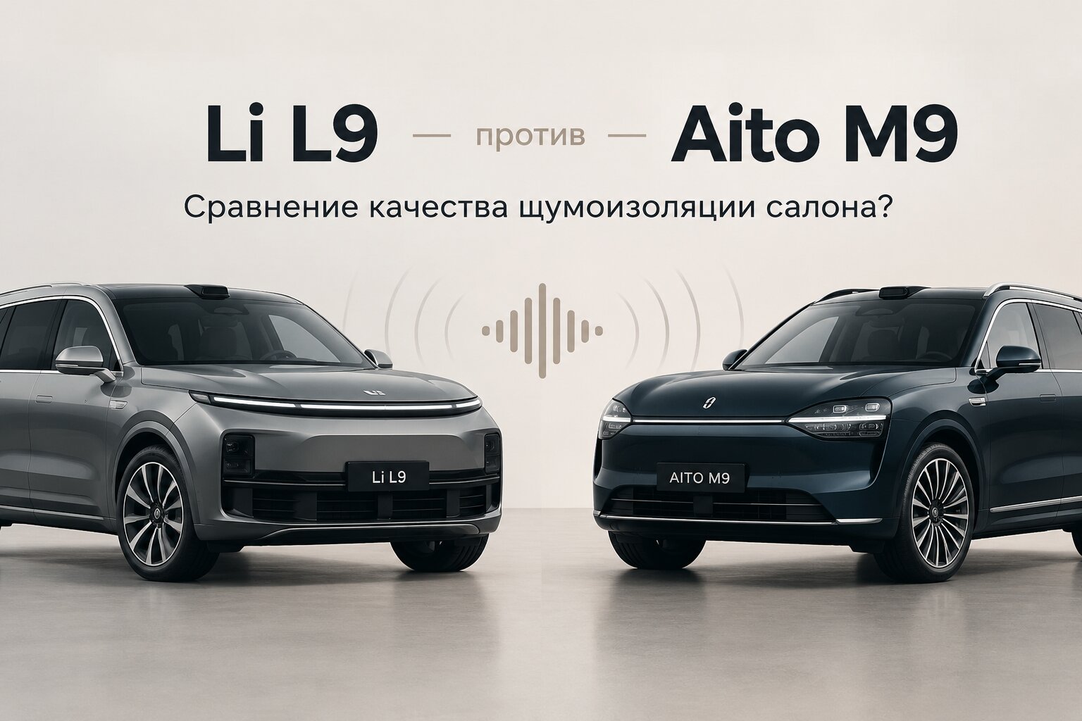 Li L9 против Aito M9: сравнение шумоизоляции салона. Узнайте, в каком флагмане тише на скорости: замеры уровня шума и оценка акустического комфорта.