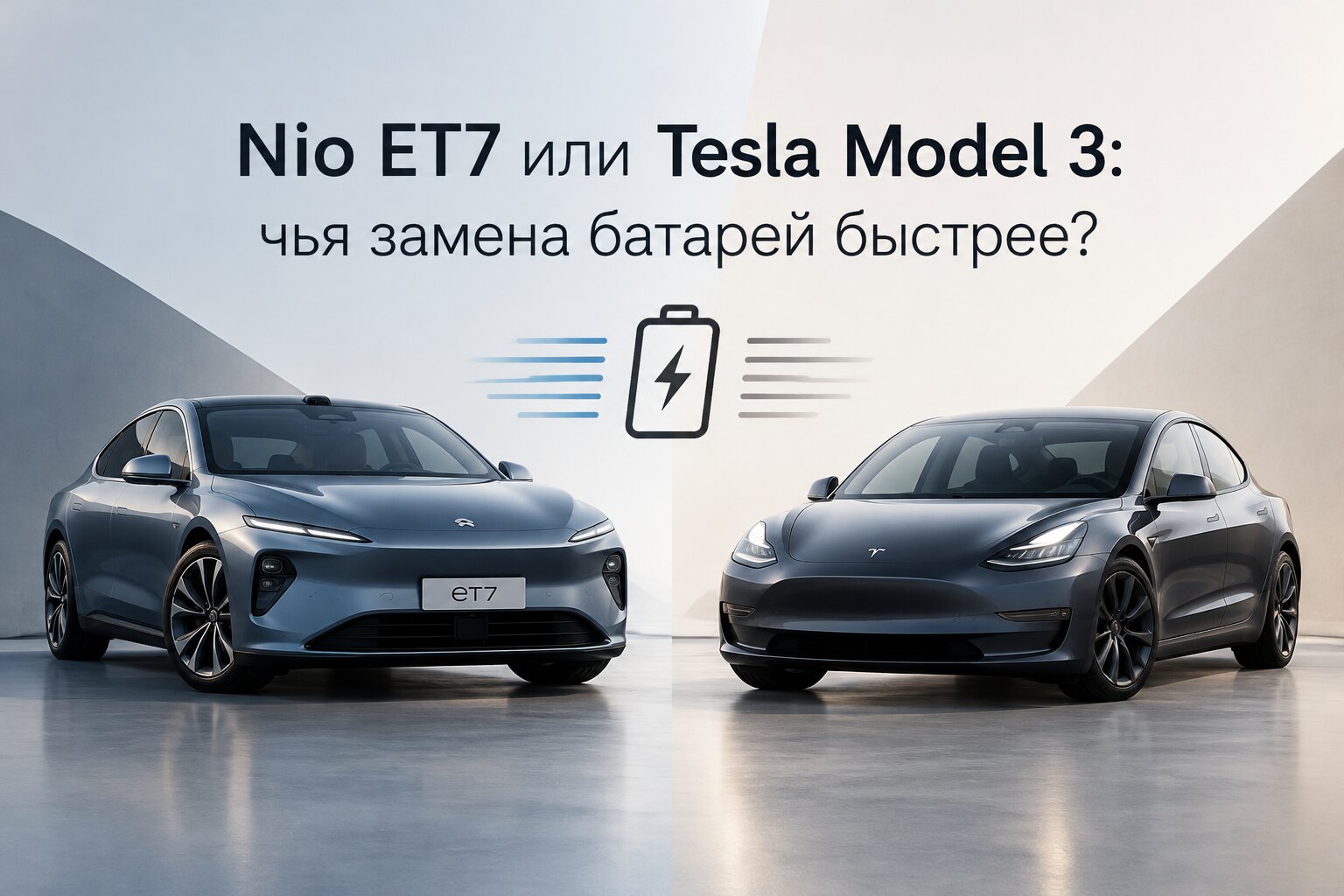 Nio ET7 или Tesla Model 3: сравниваем технологии быстрой замены батарей и зарядки. Узнайте, за сколько минут обновляется заряд и что выгоднее владельцу.