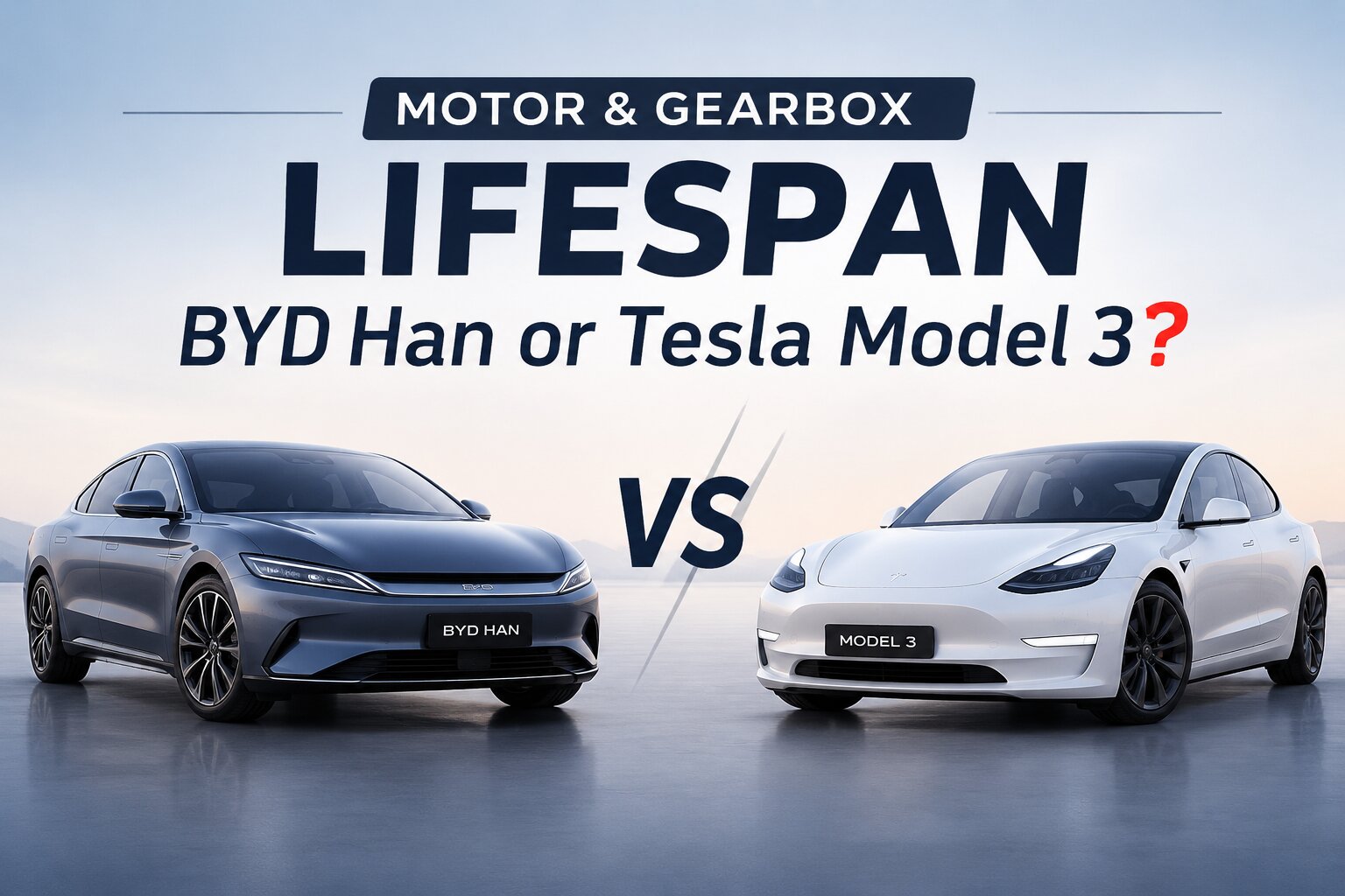 BYD Han или Tesla Model 3: сравниваем ресурс электромоторов и редукторов, типичные поломки, пробег до ремонта и стоимость обслуживания. Что надёжнее?